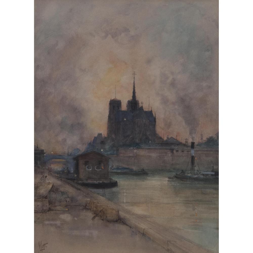 James Little comparable auction result: james little 1875 1910 untitled notre dame de paris from the seine