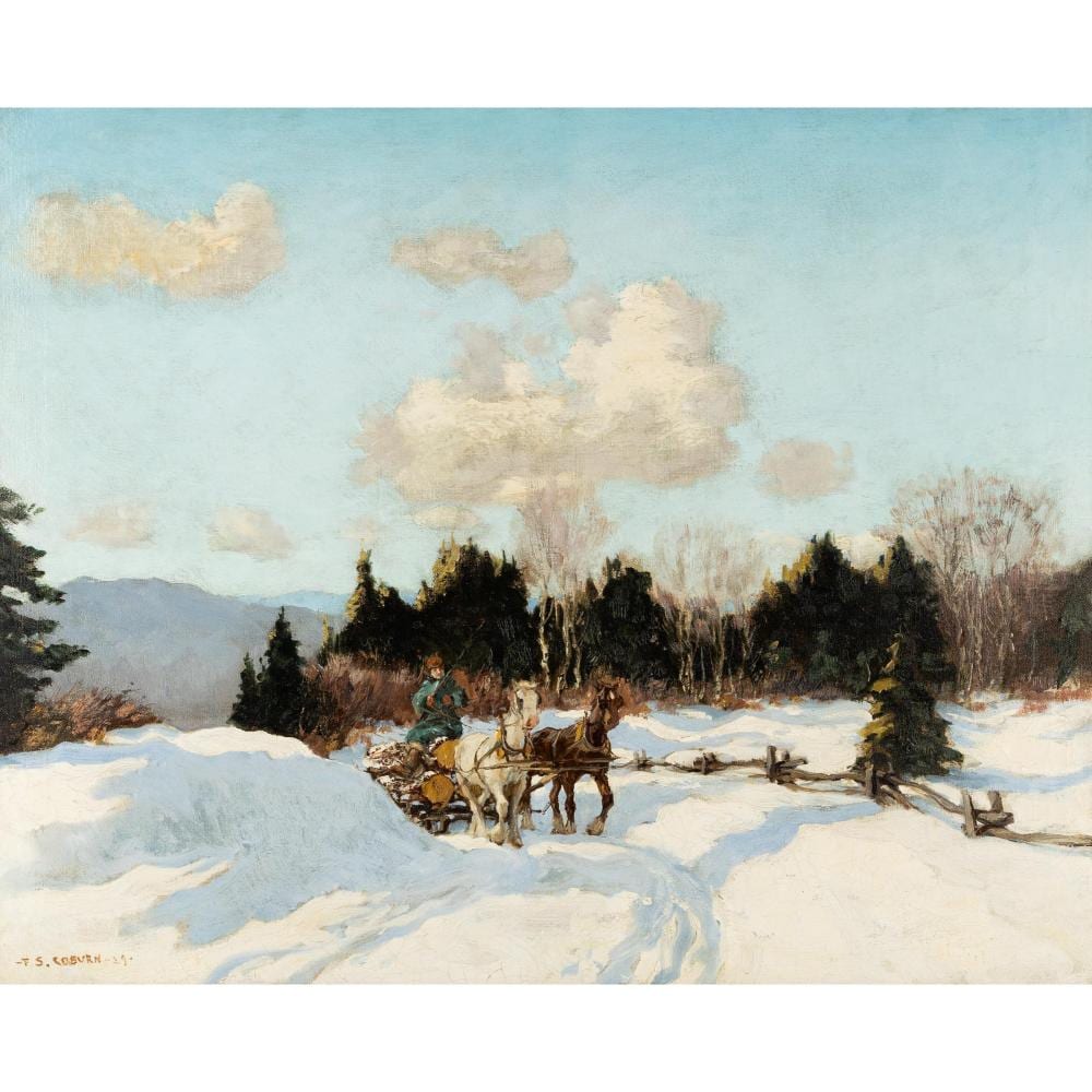 Frederick Simpson Coburn comparable auction result: frederick simpson coburn 1871 1960 hauling logs 1929