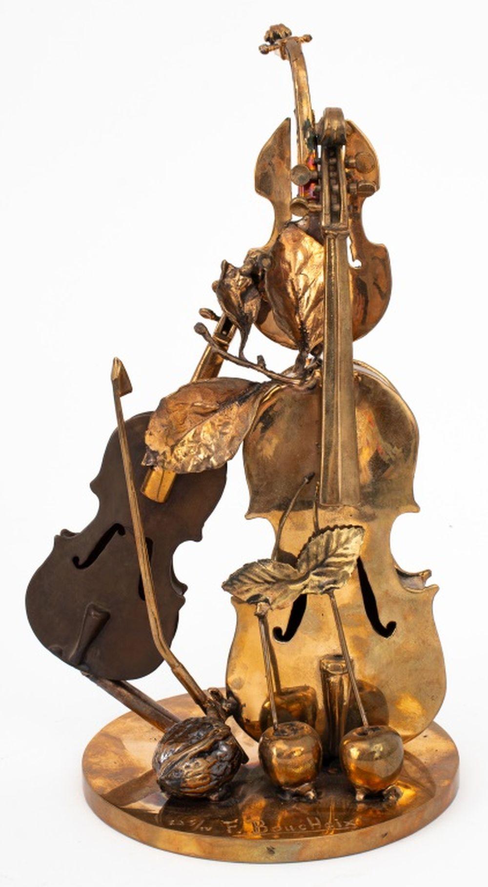Francois Boucheix Composition Musicale Gilt Bronze sold by Auctions at Showplace, lot 220 — auction record photograph