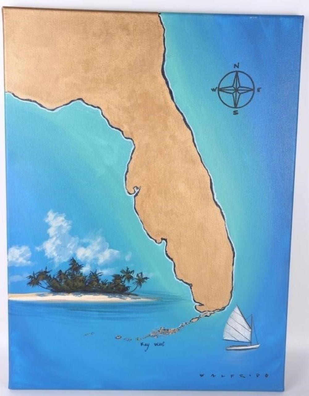 Walfrido Garcia comparable auction result: walfrido garcia original hidden gem florida art