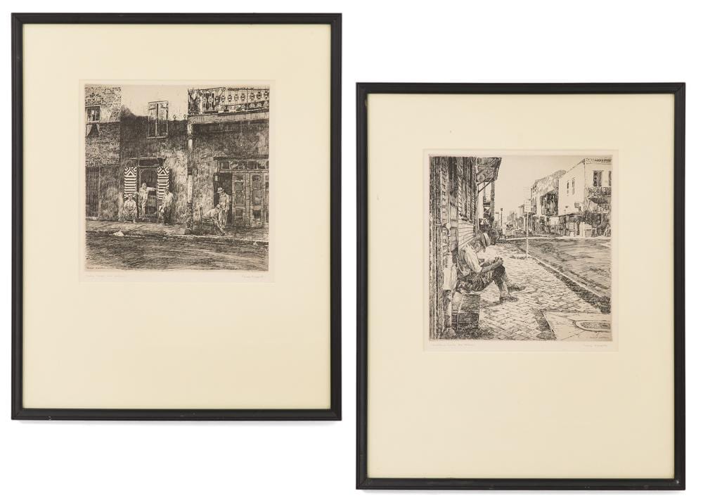 Philip Kappel comparable auction result: philip kappel american 1901 1981 vieux carre new orleans and siesta new orleans
