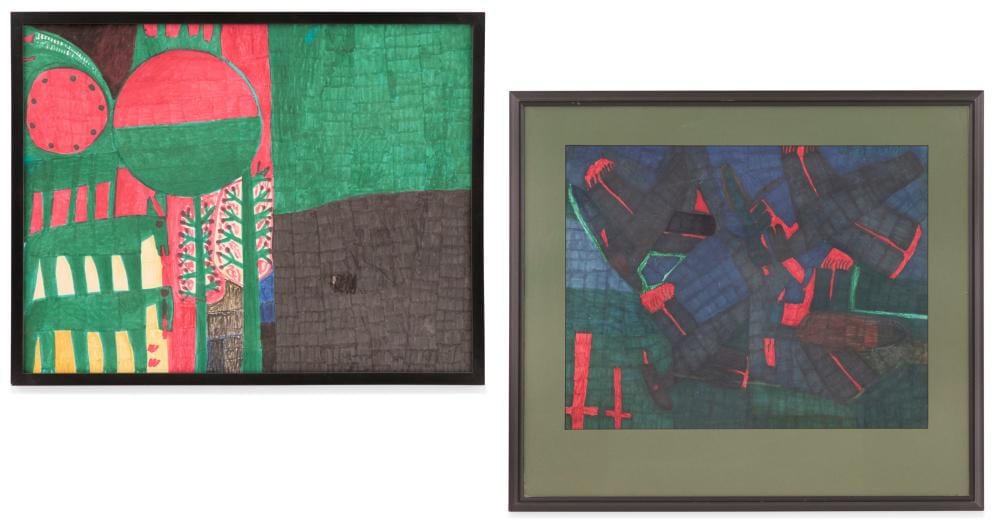 Willie White comparable auction result: willie white american louisiana mississippi 1908 2000 watermelon patch trees dogs and watermelon