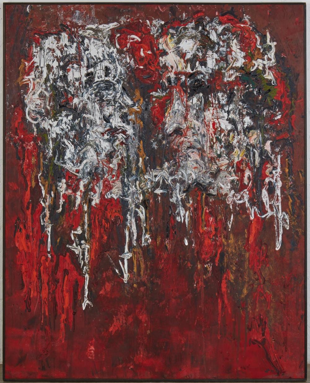 Harry S. Mintz comparable auction result: harry mintz polish american 1907 2002 dialogue 1961 oil on masonite 60 x 48in 153 x 122cm