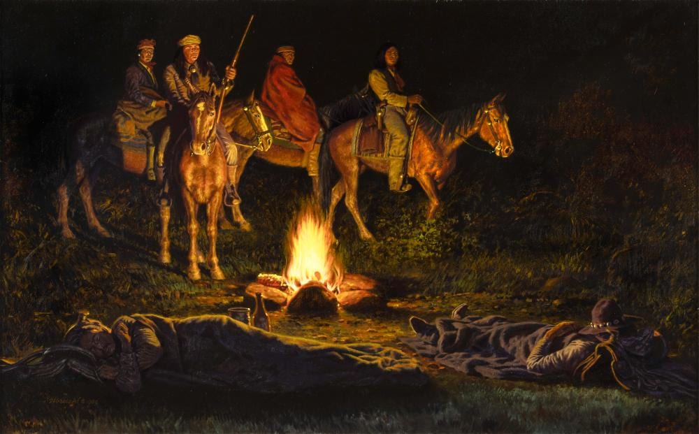 david nordahl 1941 careless cowboys 1985 · Jackson Hole Art Auction · 2025-02-14 David Nordahl comparable auction result: david nordahl 1941 careless cowboys 1985