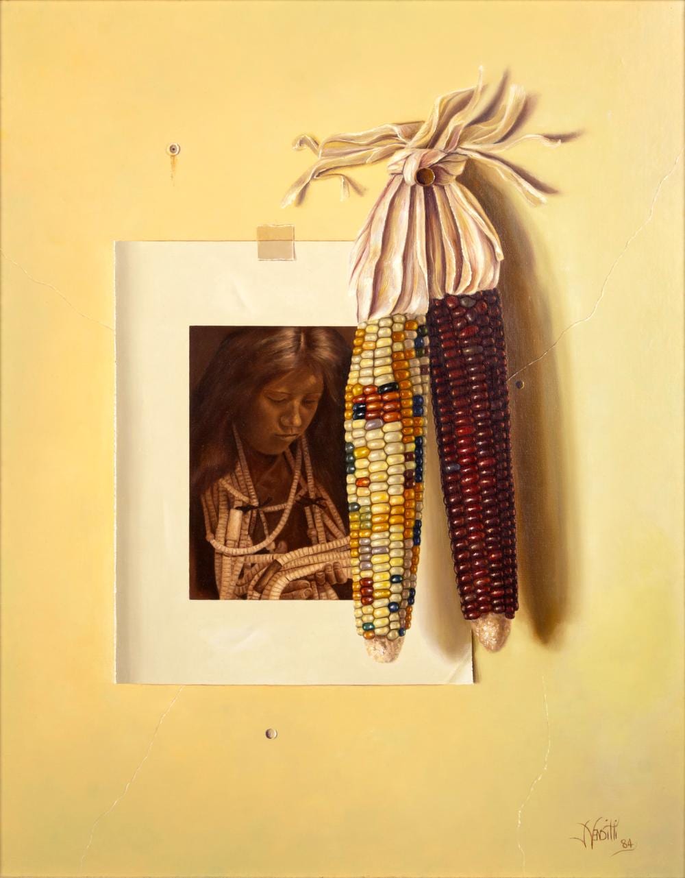 Jerry Venditti comparable auction result: jerry venditti 1942 woman with corn 1984