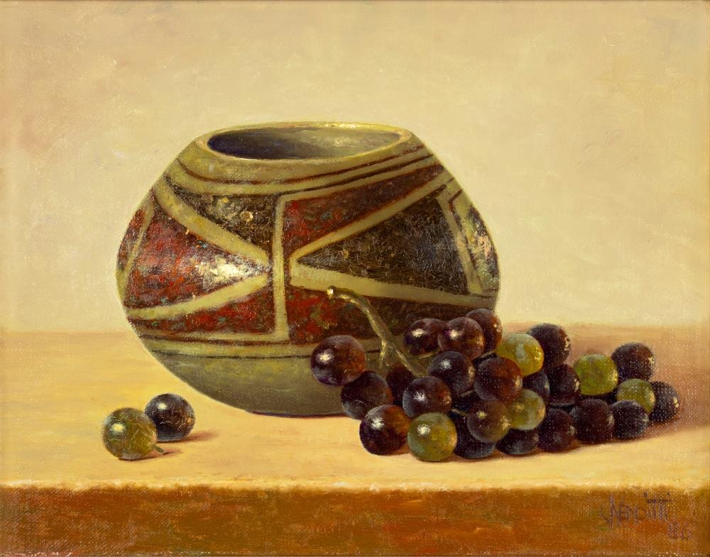 Jerry Venditti comparable auction result: jerry venditti 1942 grapes 1986
