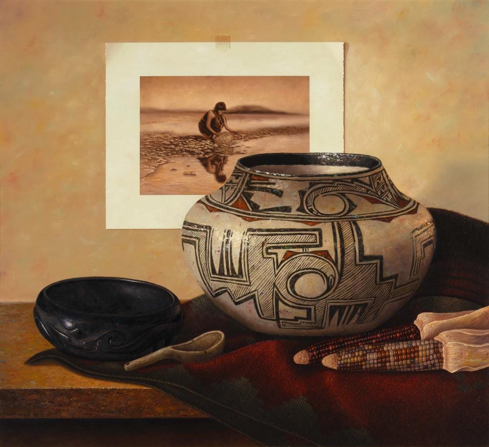 Jerry Venditti comparable auction result: jerry venditti 1942 reflections of the rio grande