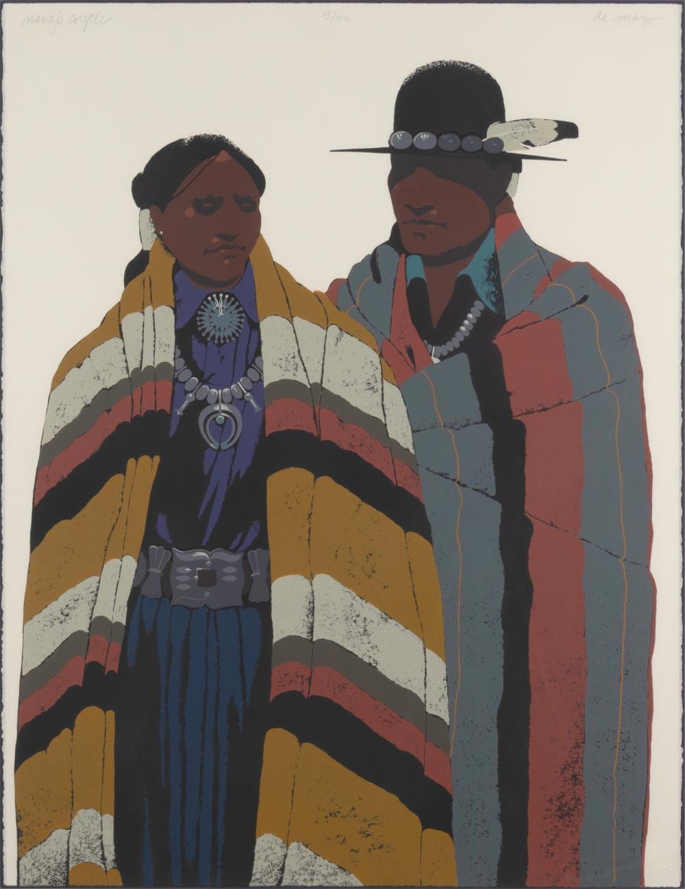 Louis De Mayo comparable auction result: louis de mayo 1926 2016 navajo couple