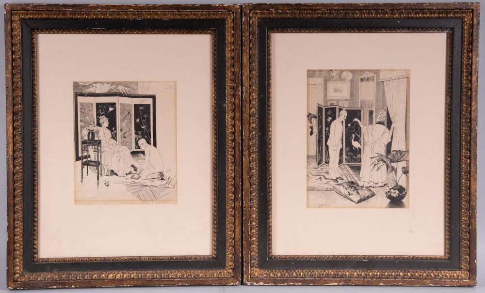 henri gerbault 1863 1930 two works interior scenes lithograph · Link Auction Galleries · 2025-01-24 Henri Gerbault comparable auction result: henri gerbault 1863 1930 two works interior scenes lithograph