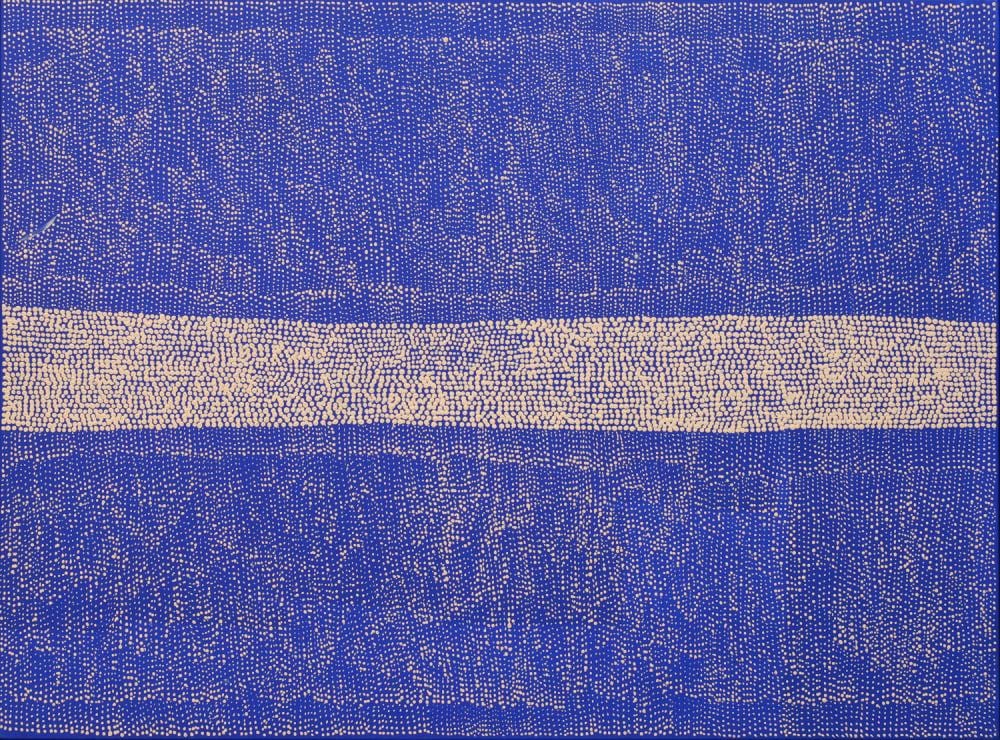 Margaret Lewis Napangardi comparable auction result: margaret lewis napangardi mina mina acrylic on linen 90cm x 121cm