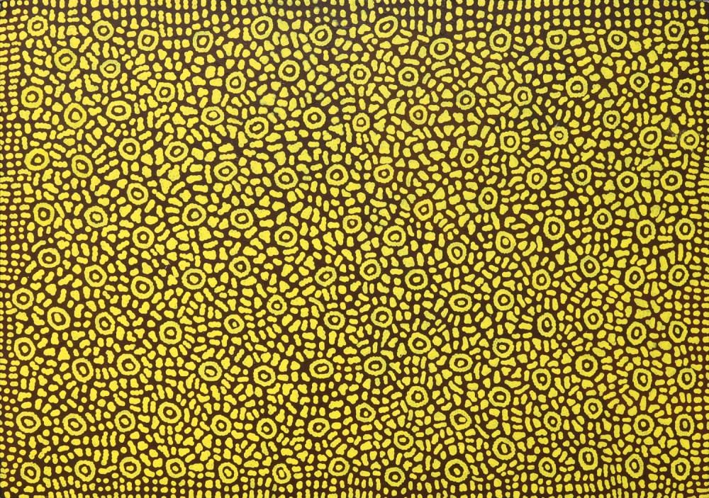 Narrabri Nakamarra comparable auction result: narrabri nakamarra hair string acrylic on belgian linen 123cm x 174cm