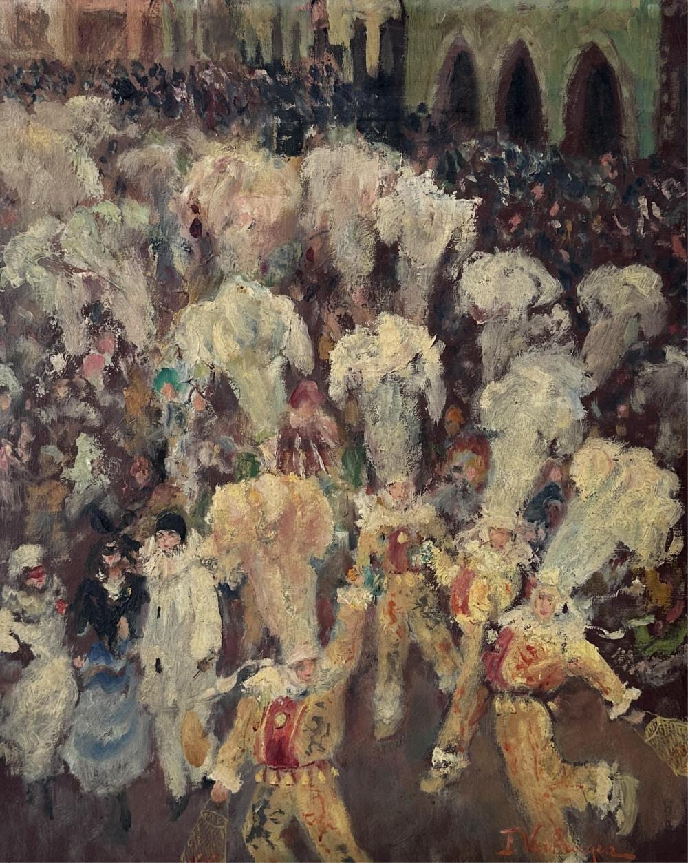Fernand Verhaegen comparable auction result: fernand verhaegen 1883 1975 gilles de binche huile sur toile dimensions 54 x 42 cm