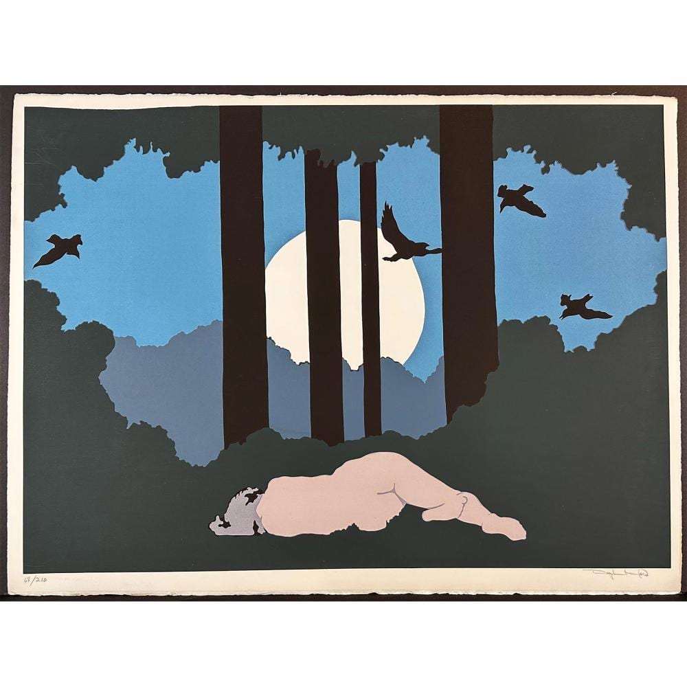 Daphne Mumford comparable auction result: daphne mumford armenia screenprint moonlight signed