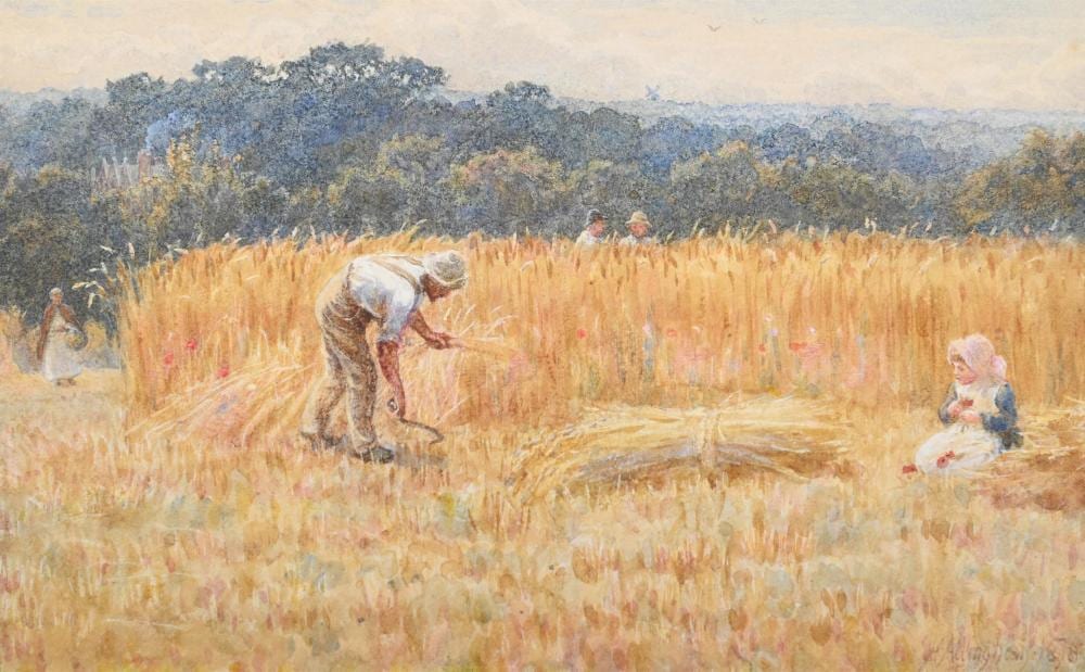 Helen Allingham comparable auction result: helen allingham british 1848 1926 the harvest field