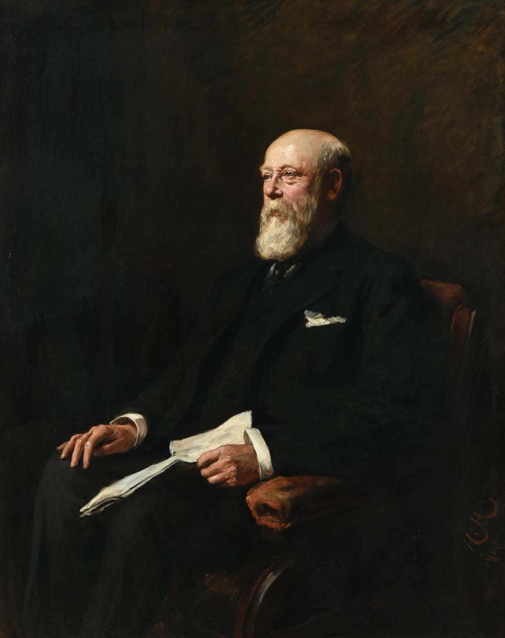 Hubert von Herkomer comparable auction result: hubert von herkomer british 1849 1914 portrait of robert lewis