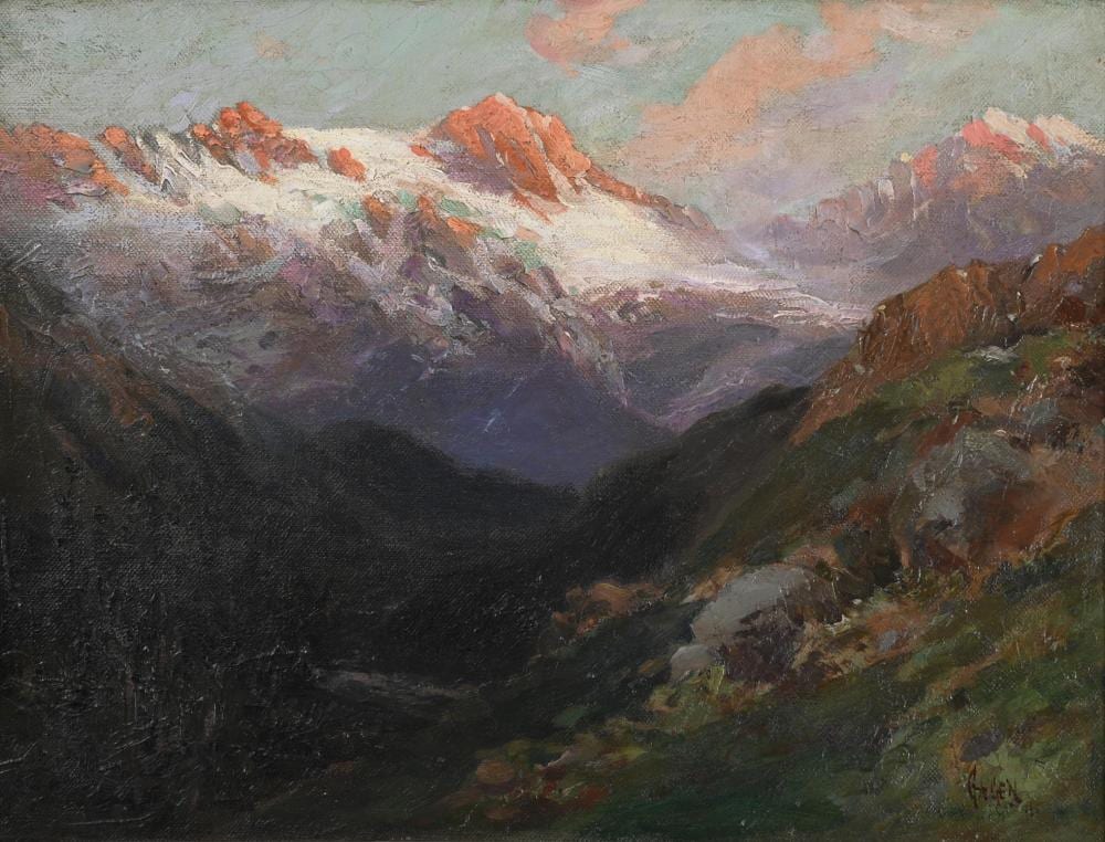 Robert Ford Gagen comparable auction result: robert ford gagen canadian 1847 1926 evening the selkirks