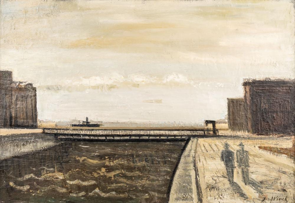 Jozef Vinck comparable auction result: jozef vinck 1900 1979 grijs havenzicht 1967