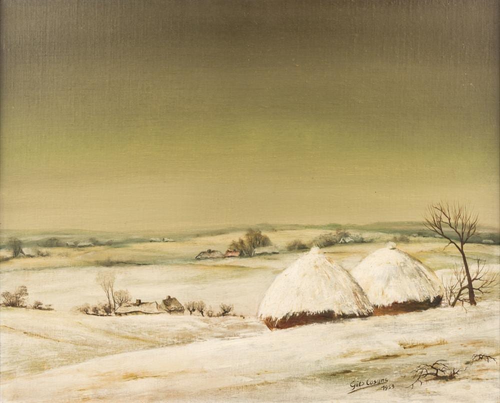 Gies Cosyns comparable auction result: gies cosyns 1920 1997 winter landscape 1953