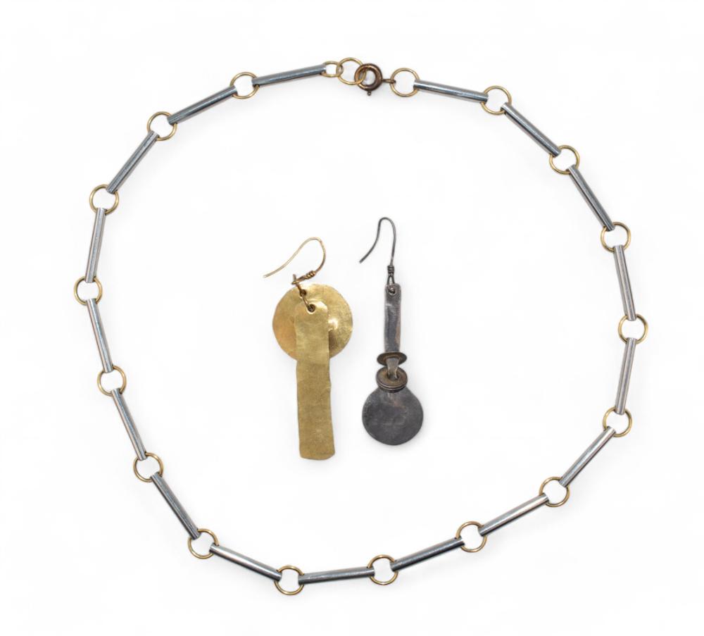 Bryan Illsley comparable auction result: bryan illsley b 1937 a single gold earring