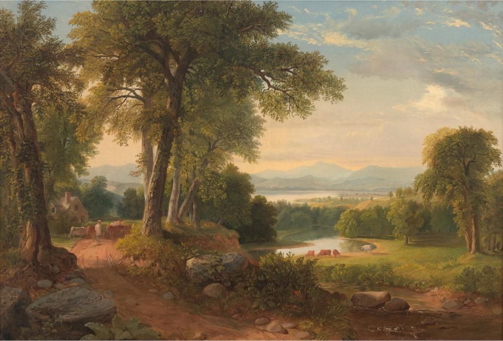 Asher Brown Durand comparable auction result: asher brown durand american 1796 1886 a quiet afternoon