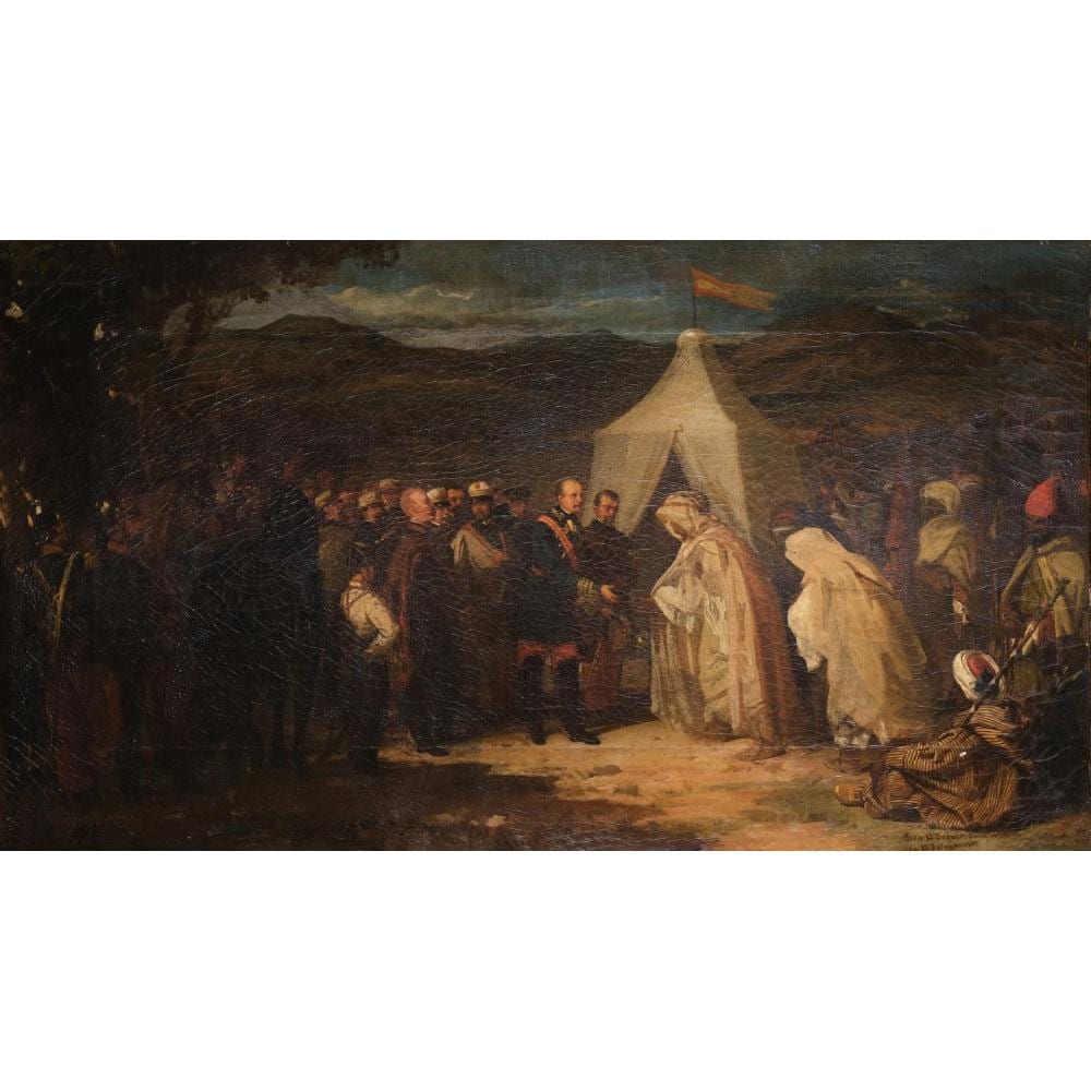 Joaquín Domínguez Bécquer comparable auction result: joaqu n dom nguez b cquer sevilla 1817 1879 la paz de wad ras