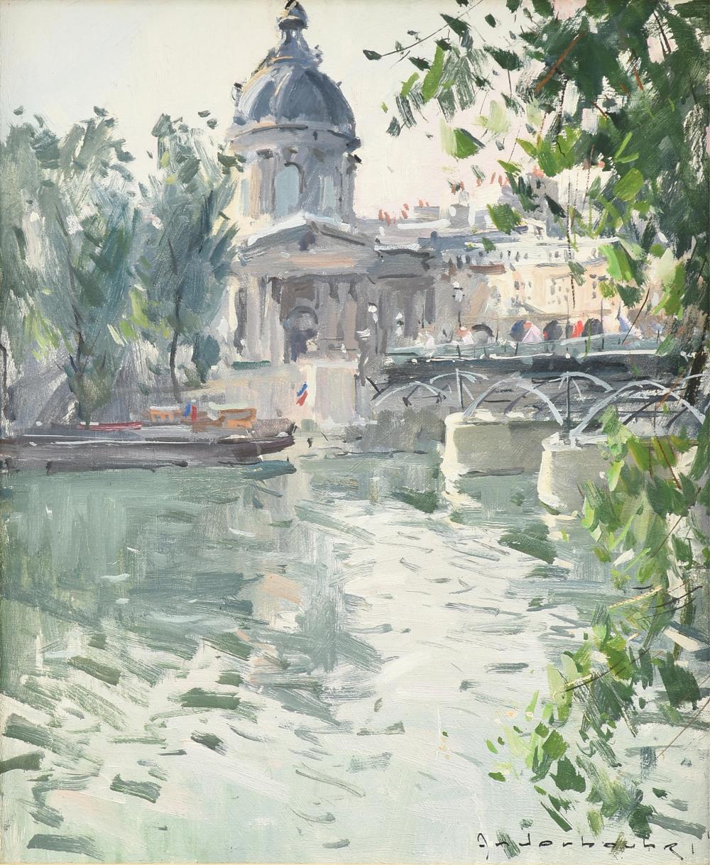 Paul-Jean Anderbouhr comparable auction result: paul jean anderbouhr french 1909 2006 bord de seine au pont des arts 20th century