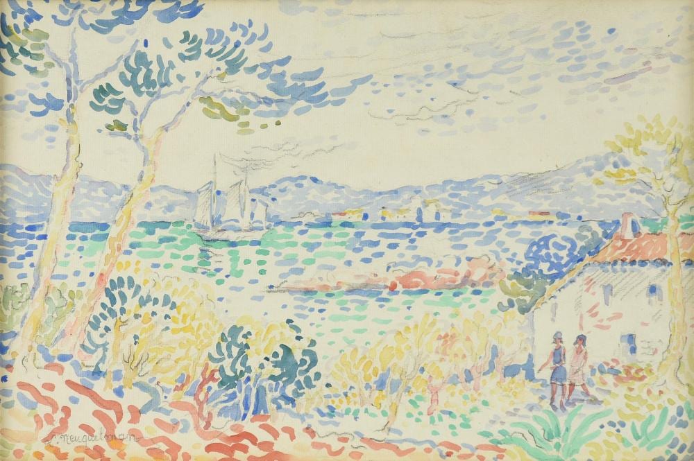 Lucien Neuquelman comparable auction result: lucien neuquelman french 1909 1988 scene along the french riviera 20th century