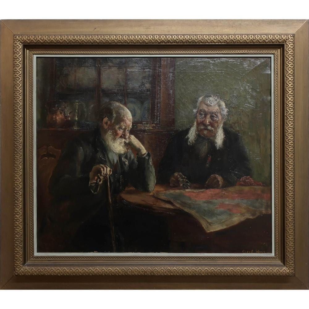 Charles Eugene Moss comparable auction result: charles eugene moss american canadian 1860 1901 untitled gentlemen studying a map