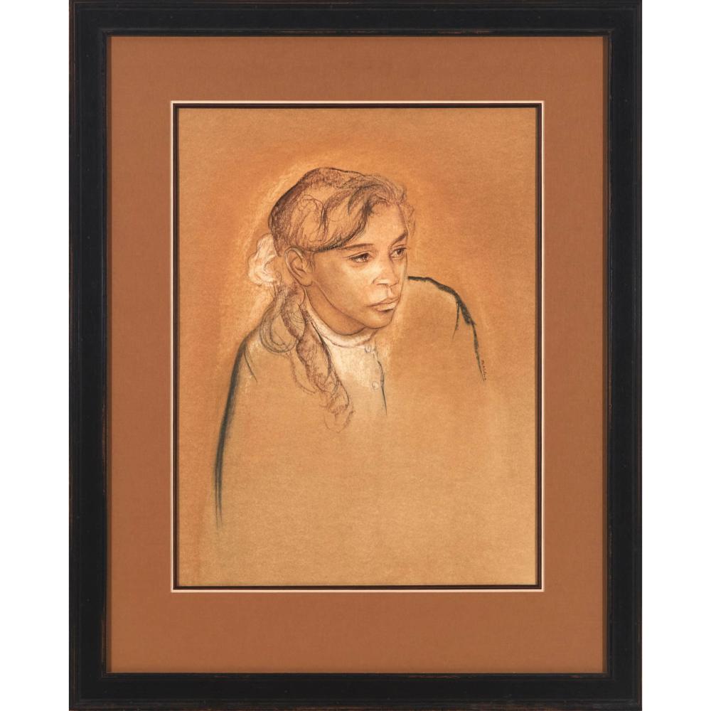 Louis Muhlstock comparable auction result: louis muhlstock canadian 1904 2001 portrait of a young girl