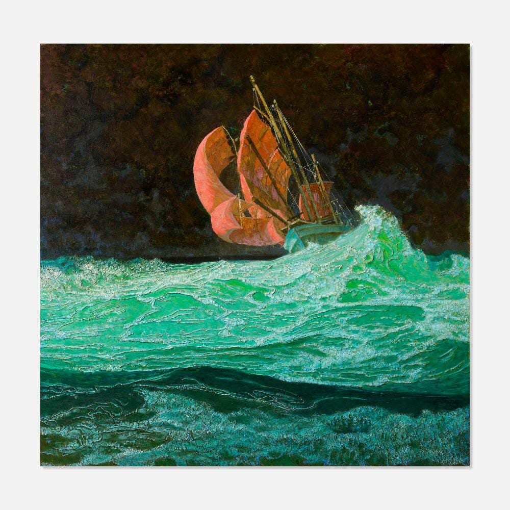 Tingbo Guang comparable auction result: tingbo guang red sail