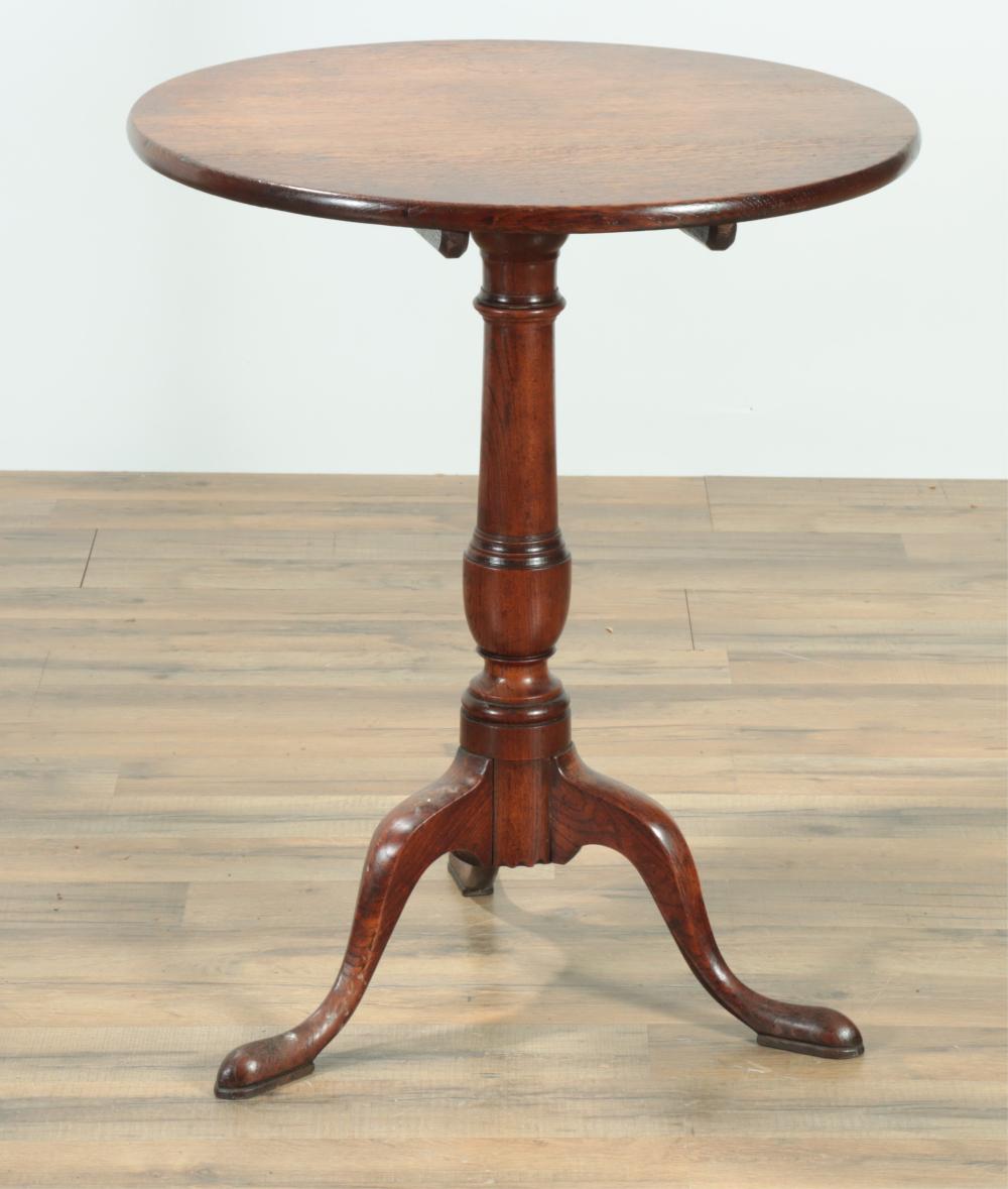GEORGE III STYLE OAK TILT TOP TABLE, 19TH C. sold by Litchfield Auctions, lot 356 — auction record photograph