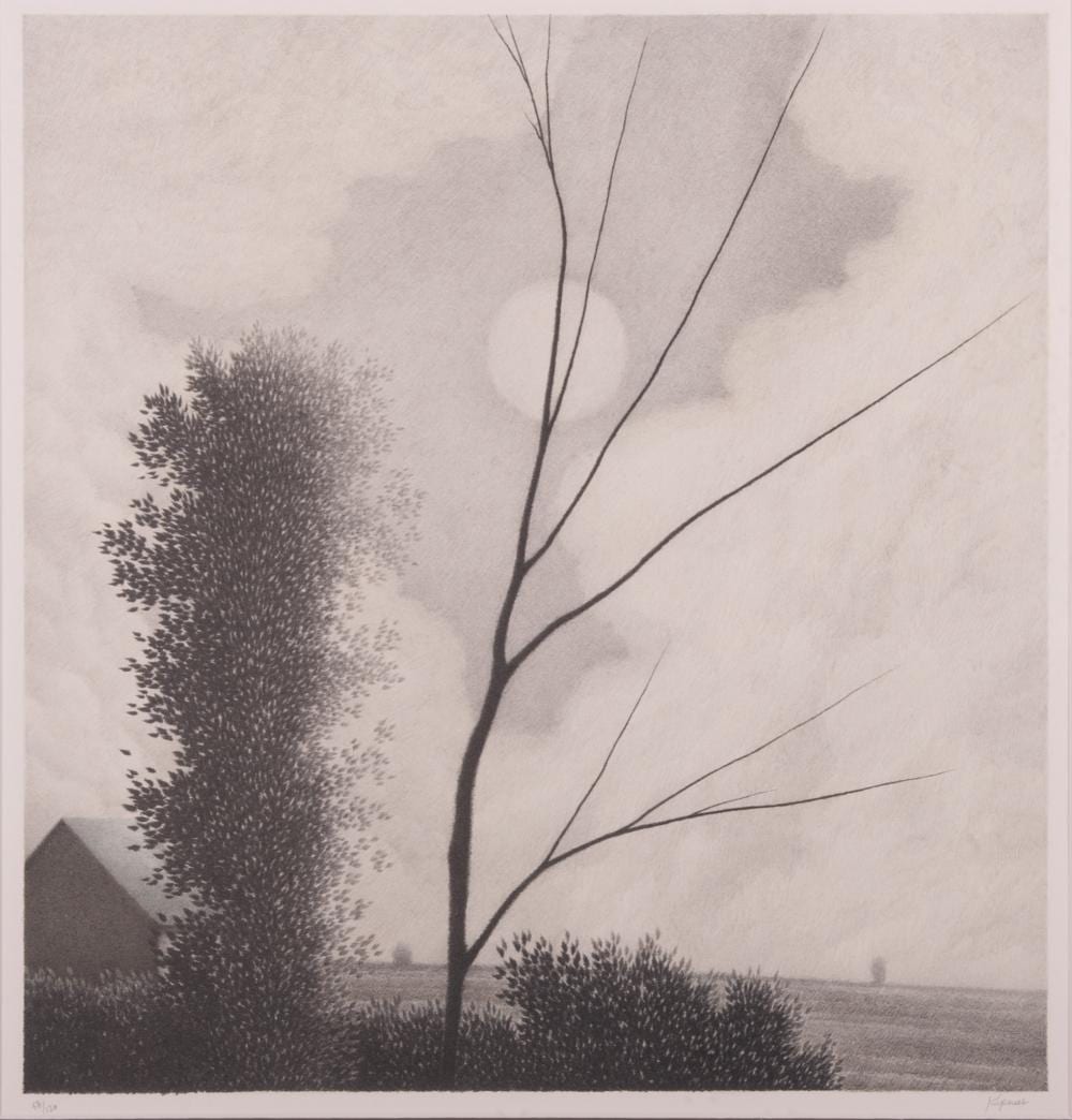 robert kipness american 1931 ohio night lithograph ed 58 120 · Link Auction Galleries · 2025-02-08 Robert Kipness comparable auction result: robert kipness american 1931 ohio night lithograph ed 58 120