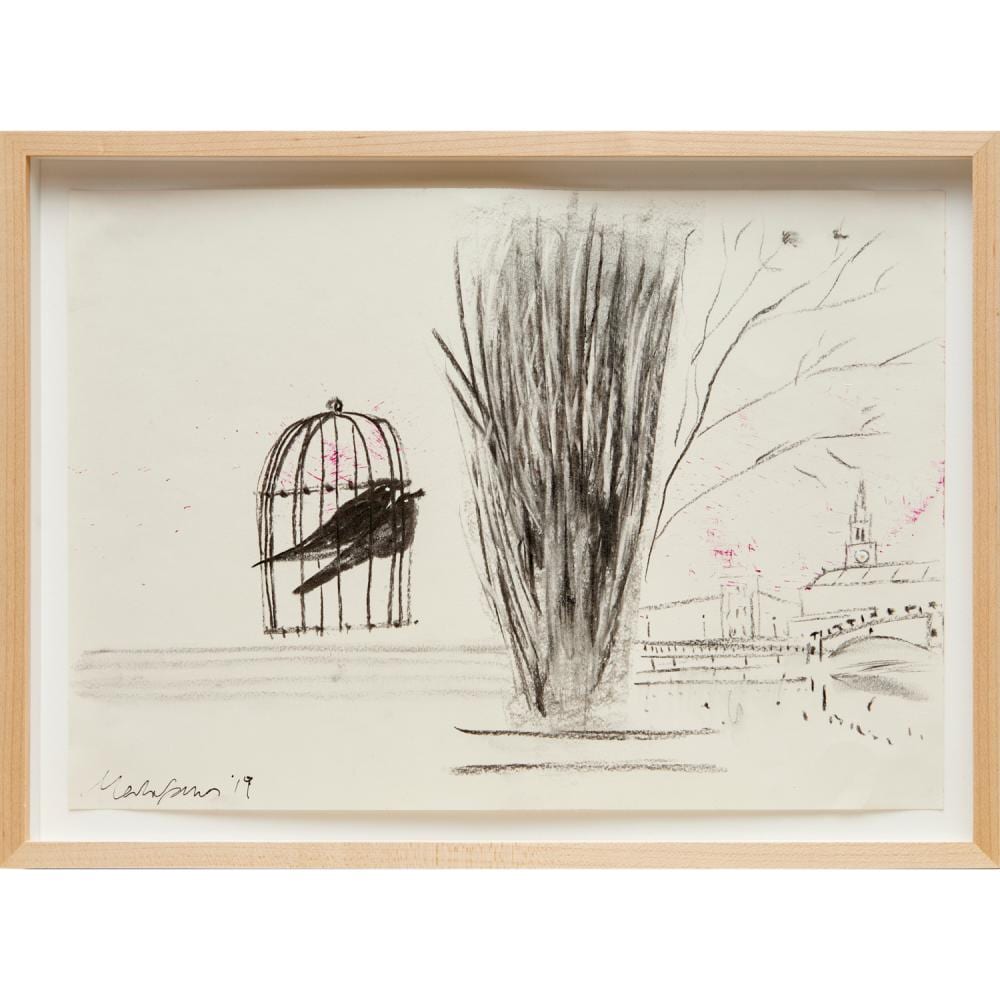 Merlin James comparable auction result: merlin james graphite on paper 2019