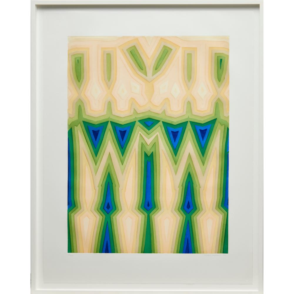 Tauba Auerbach comparable auction result: tauba auerbach aquatint on paper 2011