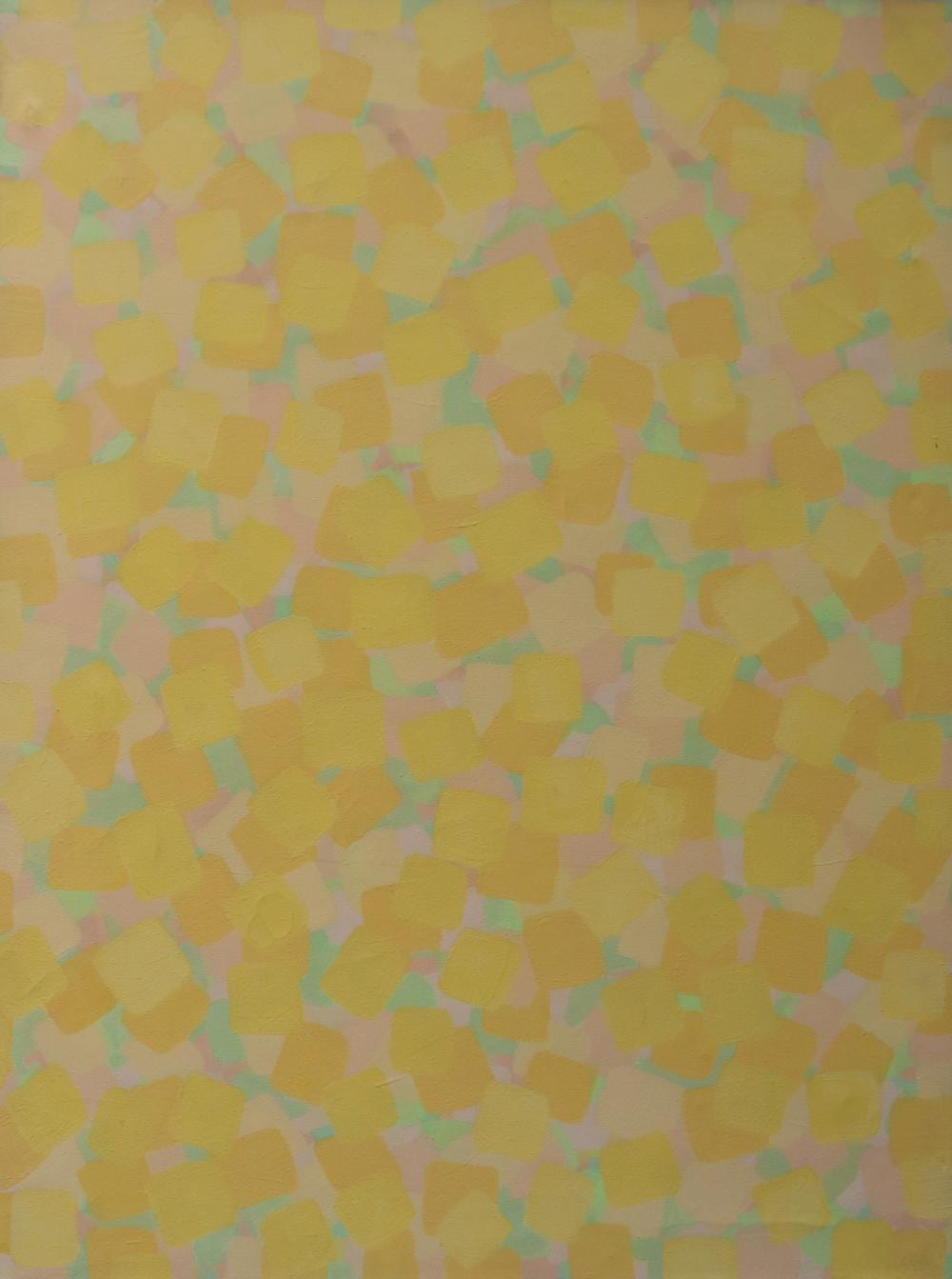 Mary Norrie comparable auction result: mary norrie acrylic on canvas abstract green and yellow signed lower right and details to verso approx 120cm x 90cm