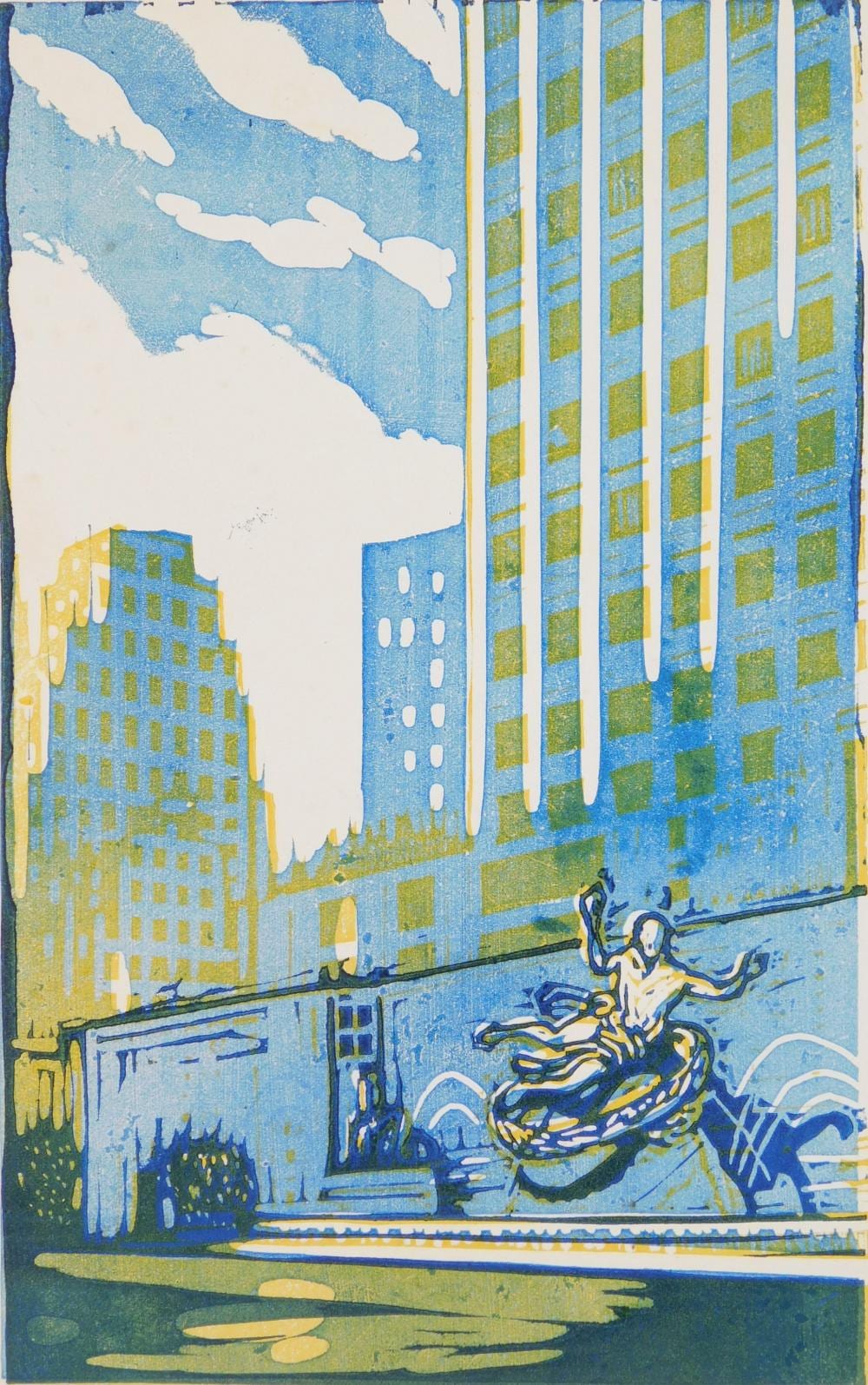 Leon Dolice comparable auction result: leon dolice american 1892 1960 woodcut