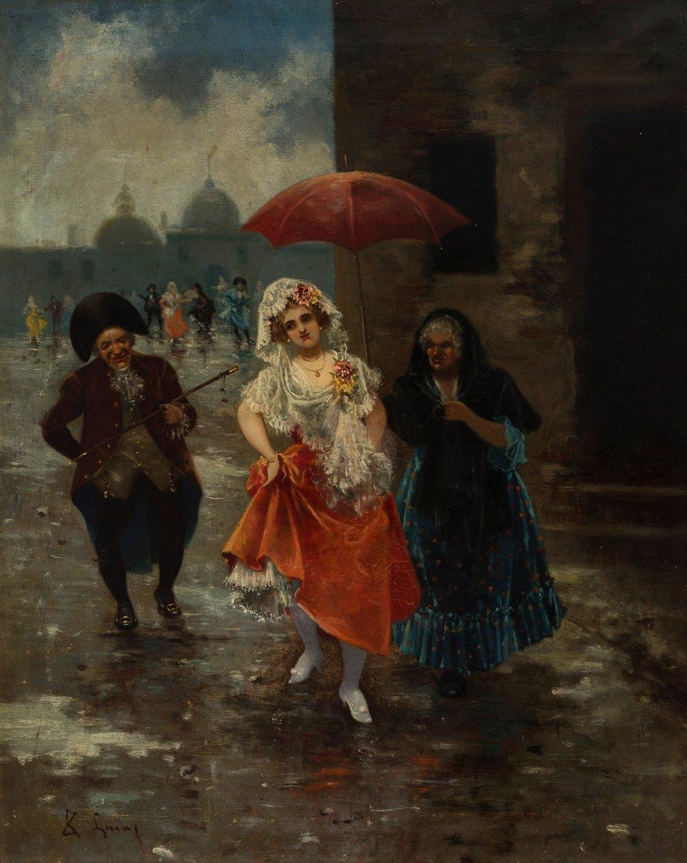 Eugenio Lucas y Villaamil comparable auction result: eugenio lucas villamil madrid 1858 1918 untitled oil on canvas presents old restorations and slight flaws in the frame signed in the lower left corner