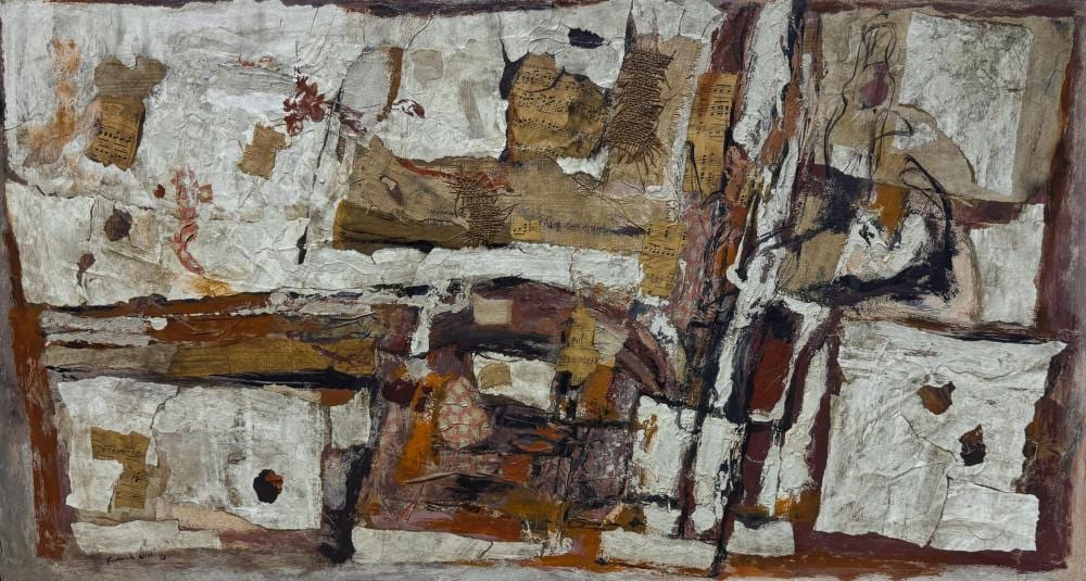 Frederick James Gill comparable auction result: frederick james gill pennsylvania 1906 1974 musical mural collage 24 x 44 framed 25 5 x 45 5