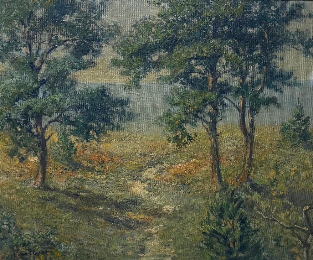 Edmund Henry Garrett comparable auction result: edmund henry garrett massachusetts new york 1853 1929 pines by the sea oil on canvas 20 x 24 framed 27 5 x 31 5