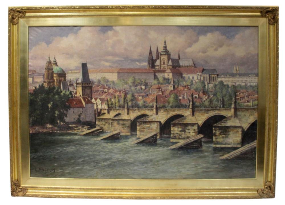gustav macoun view of paris oil on canvas · Kaminski Auctions · 2025-02-08 Gustav Macoun comparable auction result: gustav macoun view of paris oil on canvas