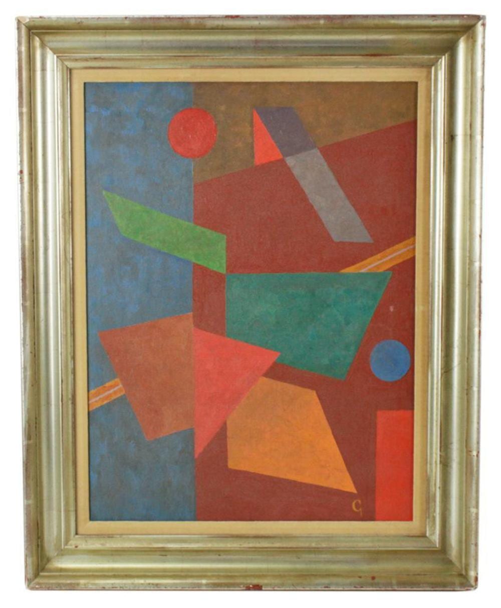 Albert Eugene Gallatin comparable auction result: albert eugene gallatin geometric abstract oil on canvas