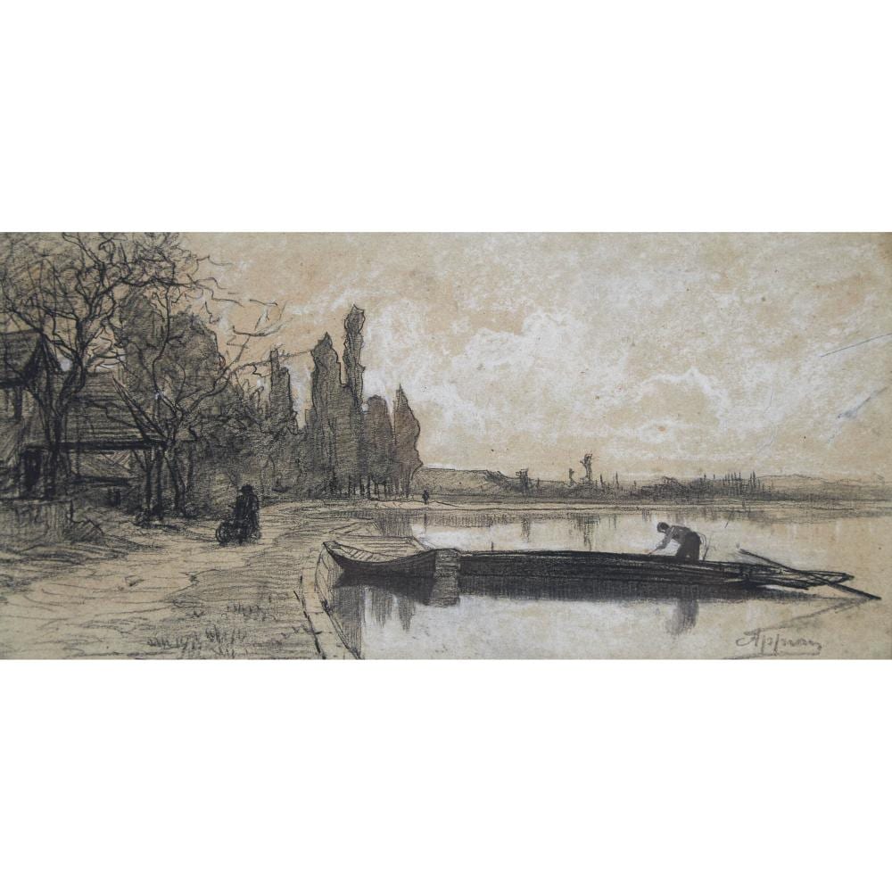 adolphe appian 1819 1898 untitled dock on the river · Waddington's · 2025-02-13 Adolphe Appian comparable auction result: adolphe appian 1819 1898 untitled dock on the river