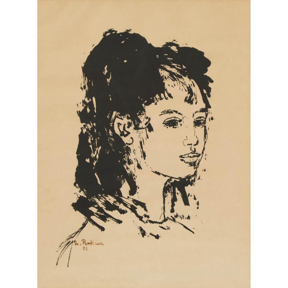 Marthe Rakine comparable auction result: marthe rakine 1906 1996 untitled portrait of a young woman 1958