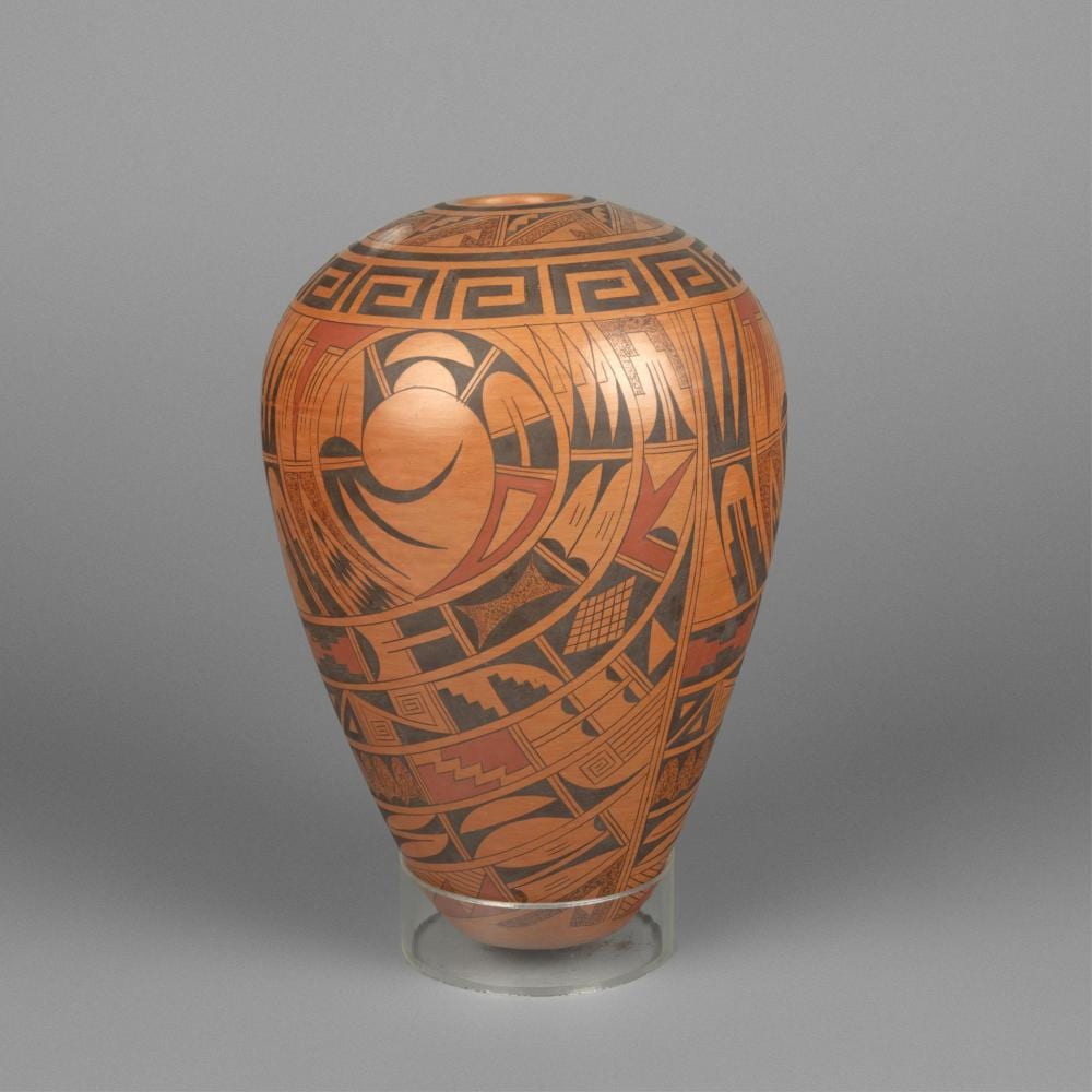 Gloria Kahe comparable auction result: gloria kahe polychrome vase ca 1990