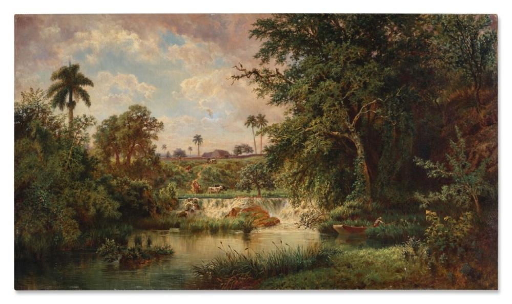 Esteban Chartrand comparable auction result: paisaje con vacas