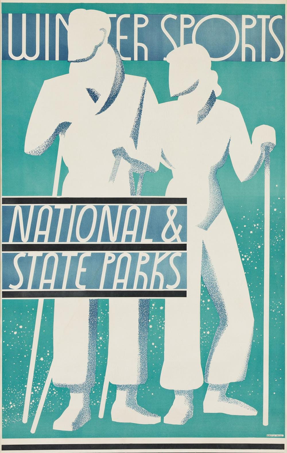 dorothy waugh 1896 1996 winter sports national state parks circa 1934 40x27 inches 101 x69 cm u s government printing offic · Swann Auction Galleries · 2025-02-20 Dorothy Waugh comparable auction result: dorothy waugh 1896 1996 winter sports national state parks circa 1934 40x27 inches 101 x69 cm u s government printing offic