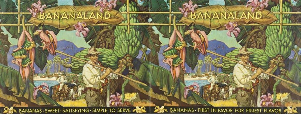 Dean Cornwell comparable auction result: dean cornwell 1892 1960 bananaland two duplicate attached posters circa 1935 40 x106 inches 102 x269 cm