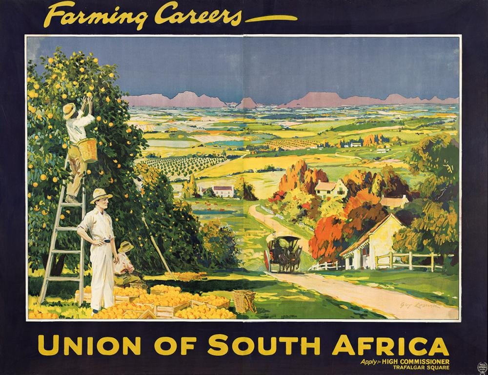guy lipscombe 1881 1952 farming careers union of south africa circa 1925 59 x76 inches 151x193 cm hill sifken co london · Swann Auction Galleries · 2025-02-20 Guy Lipscomb comparable auction result: guy lipscombe 1881 1952 farming careers union of south africa circa 1925 59 x76 inches 151x193 cm hill sifken co london