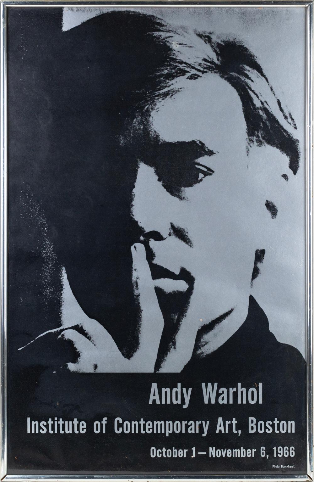 Andy Warhol (American, 1928 - 1987) Exhibition Poster sold by Vallot Auctioneers, lot 2 — auction record photograph