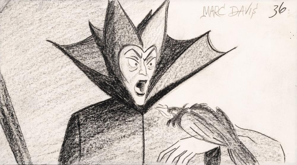 Marc Davis comparable auction result: marc davis american 1913 2000 for walt disney studios charcoal and graphite on paper 1939 maleficent